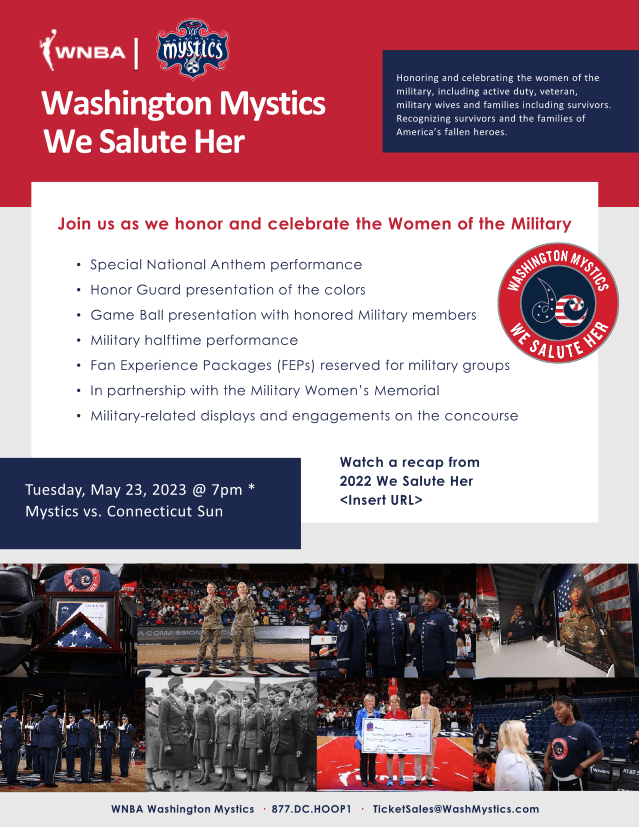 Washington Nationals salute women in the military