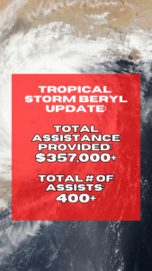 Tropical Storm Beryl Assistance Update