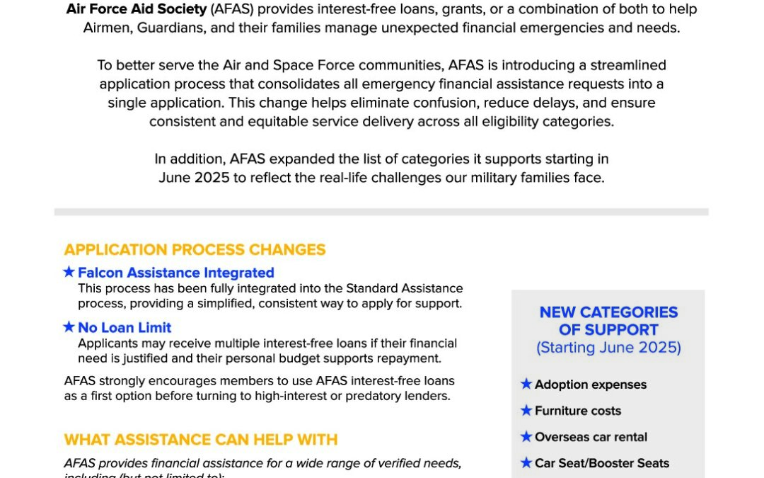 AFAS New App & Categories Fact Sheet